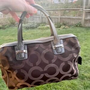 Coach Taylor Op Art Signature Jacquard Medium Satchel. F25503